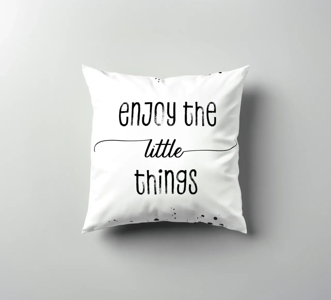 TEXT ART Enjoy the little things Kissen von Melanie Viola
