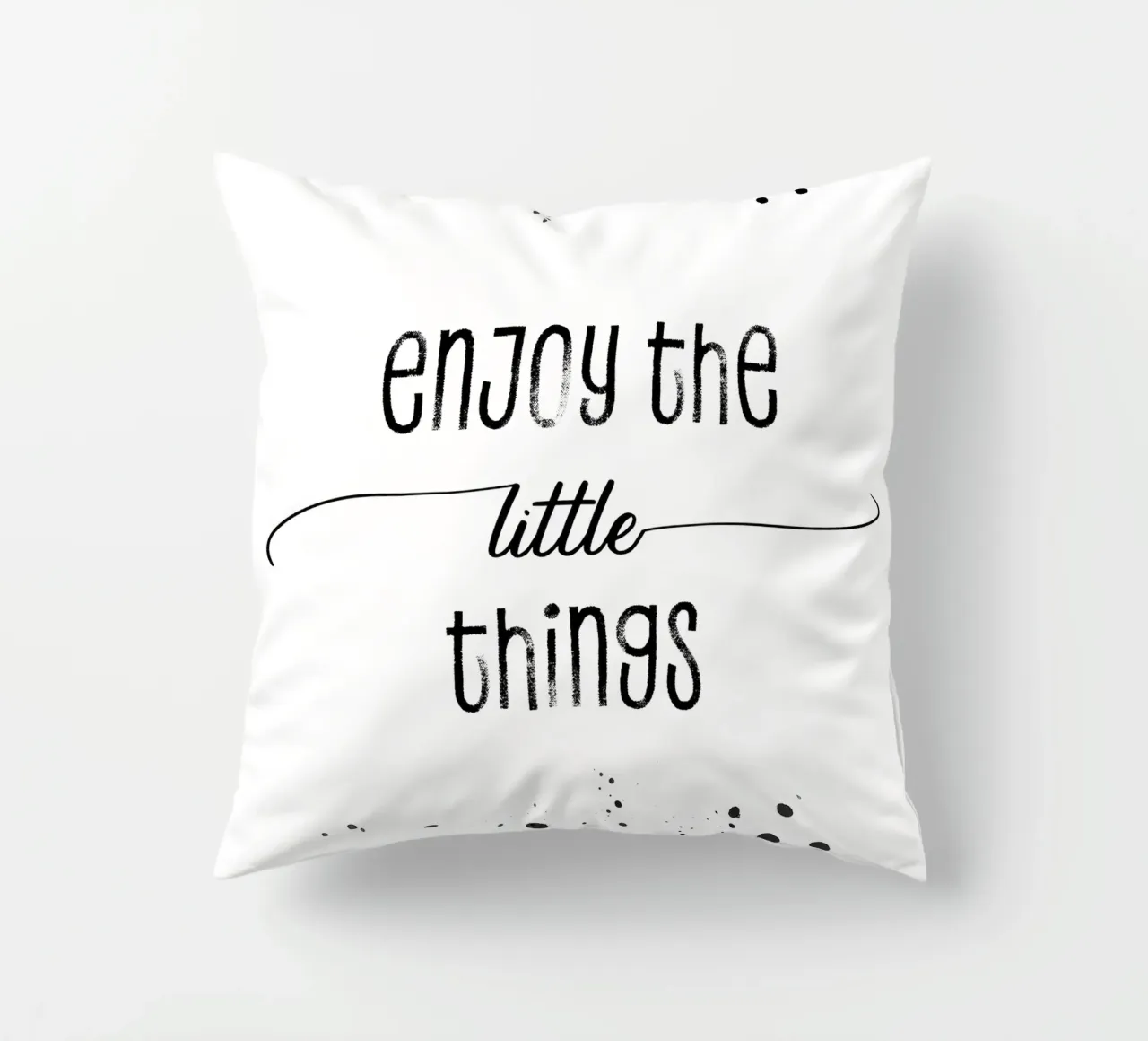 TEXT ART Enjoy the little things Kissen von Melanie Viola