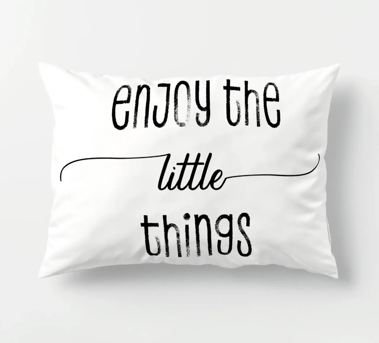 TEXT ART Enjoy the little things Kissen von Melanie Viola