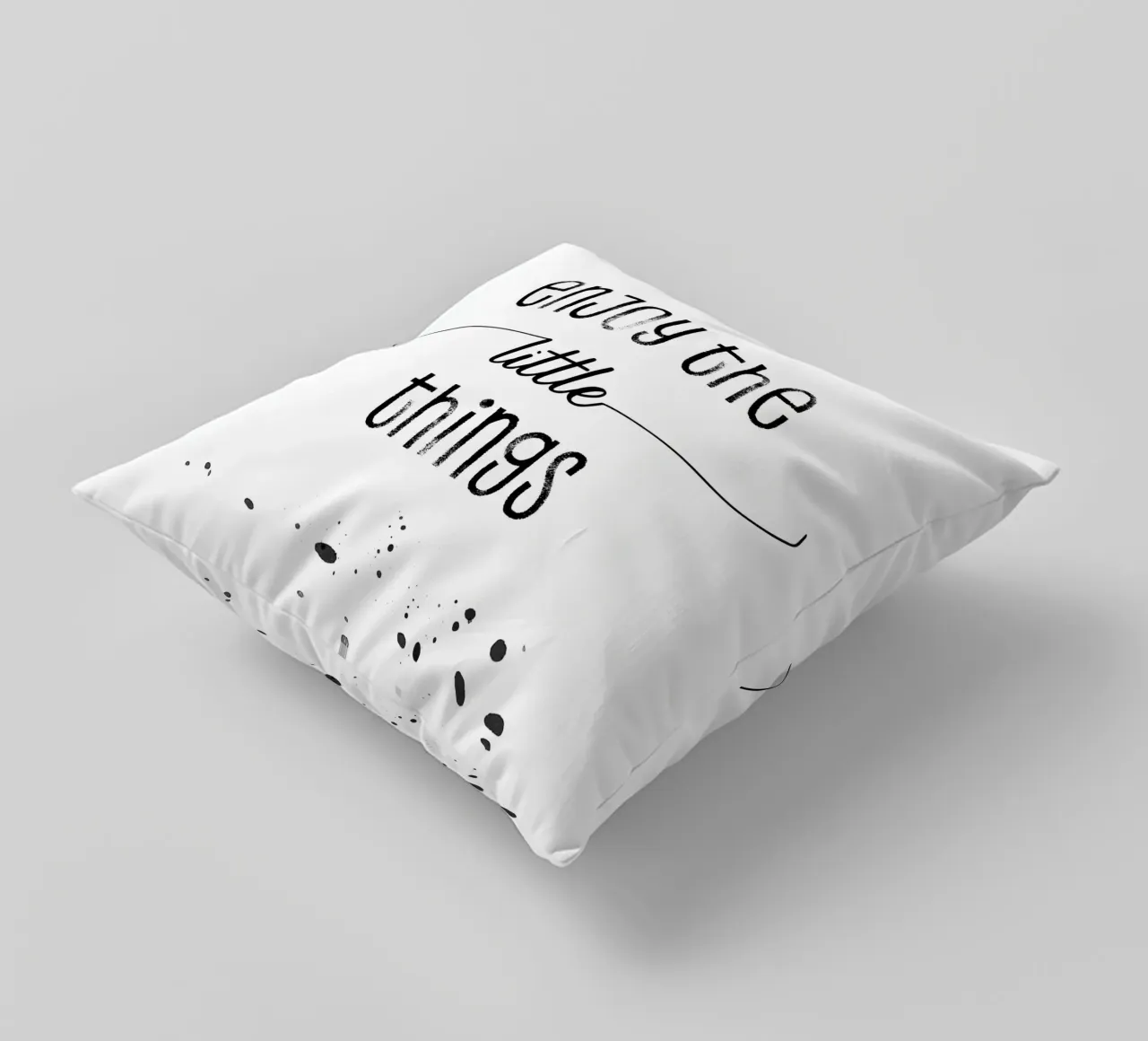 TEXT ART Enjoy the little things Kissen von Melanie Viola