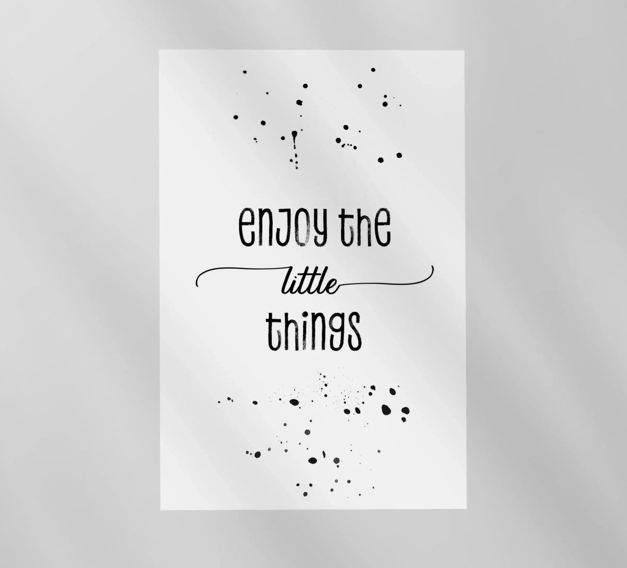 TEXT ART Enjoy the little things pellicola backlit da Melanie Viola