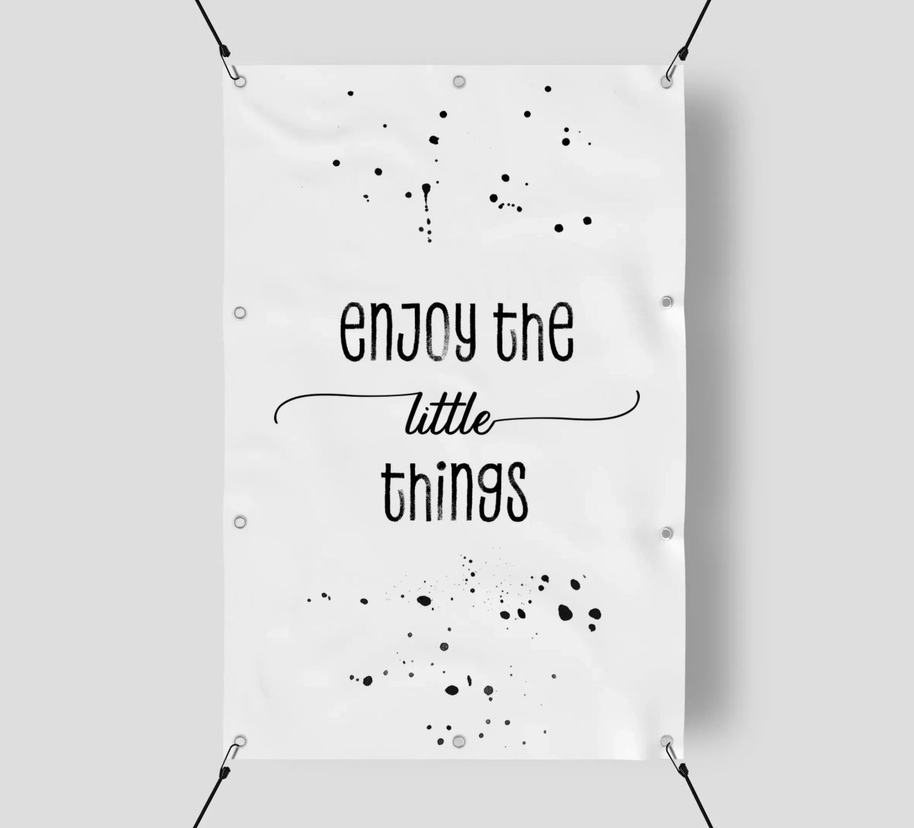 TEXT ART Enjoy the little things telo in pvc da Melanie Viola