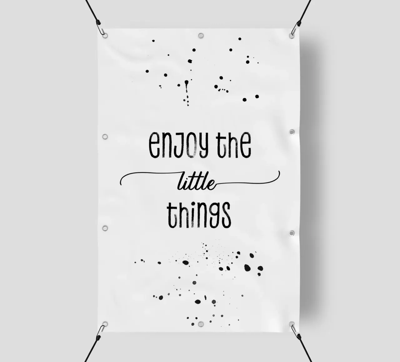 TEXT ART Enjoy the little things telo in pvc da Melanie Viola