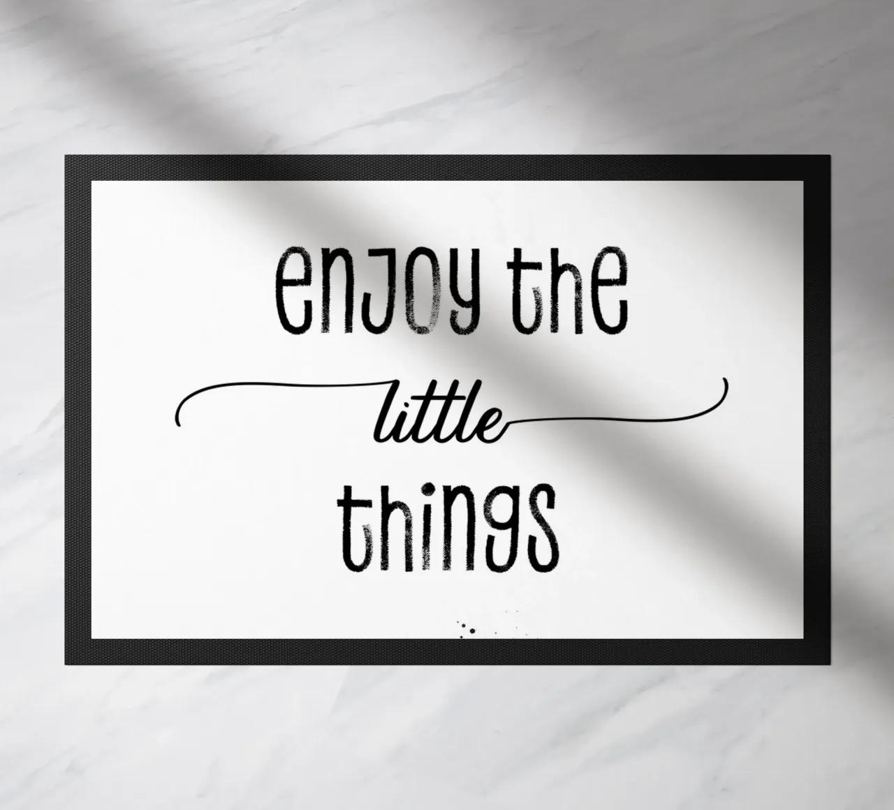 TEXT ART Enjoy the little things felpudo de Melanie Viola