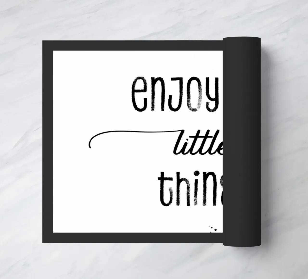 TEXT ART Enjoy the little things doormat by Melanie Viola