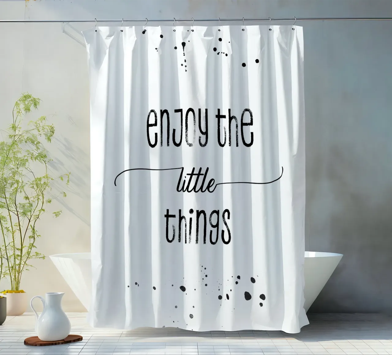 TEXT ART Enjoy the little things tenda da doccia da Melanie Viola