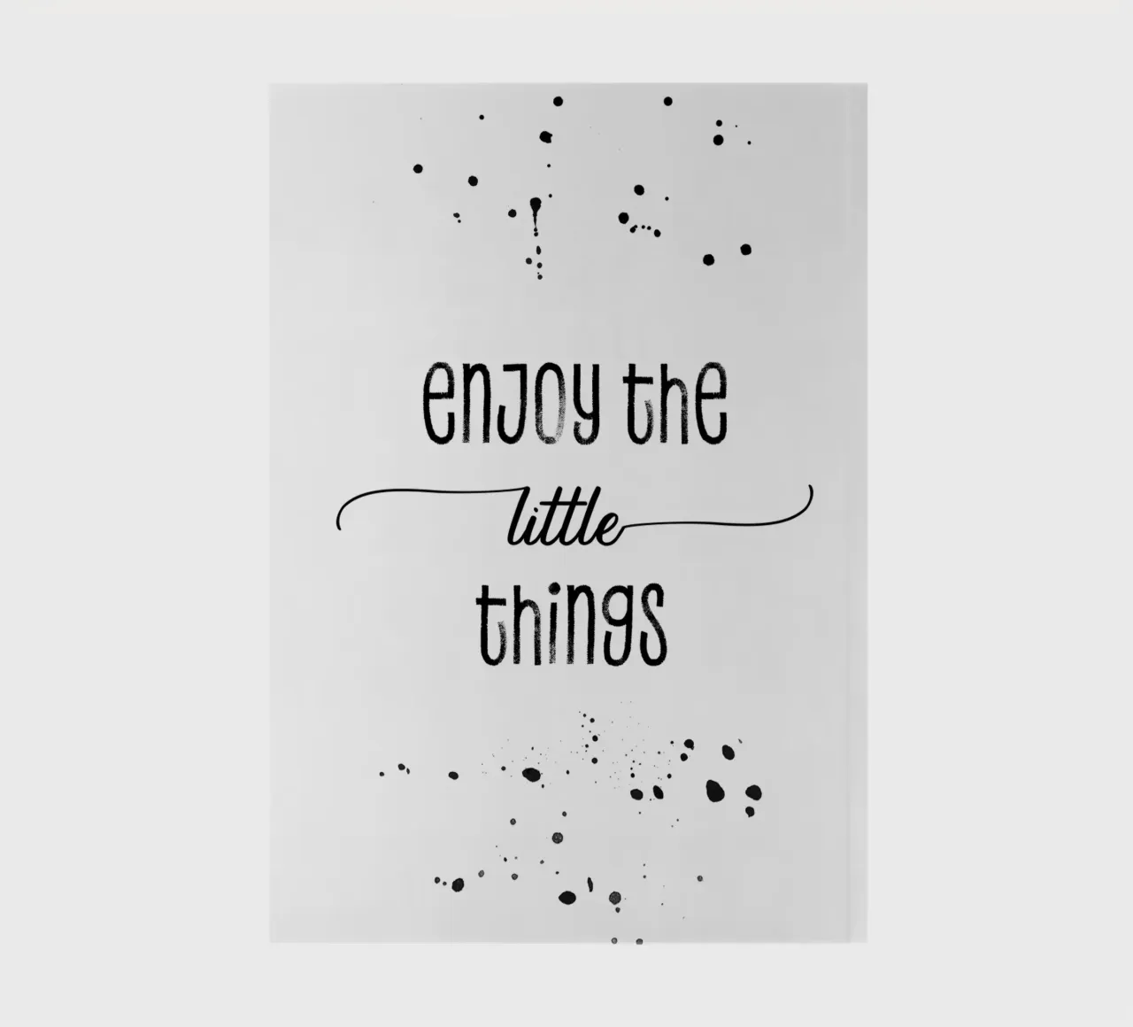 TEXT ART Enjoy the little things notebook by Melanie Viola