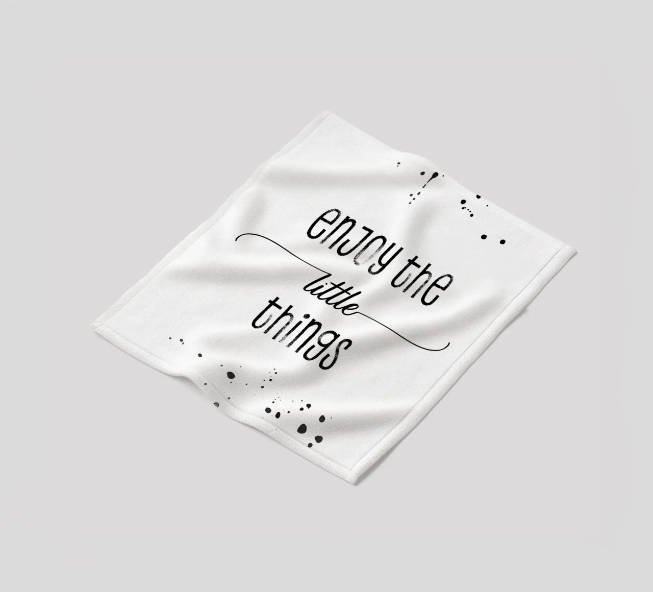 TEXT ART Enjoy the little things coperta in pile da Melanie Viola