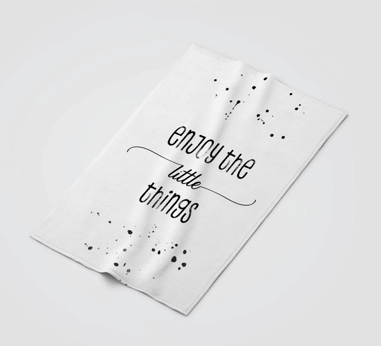 TEXT ART Enjoy the little things coperta in pile da Melanie Viola