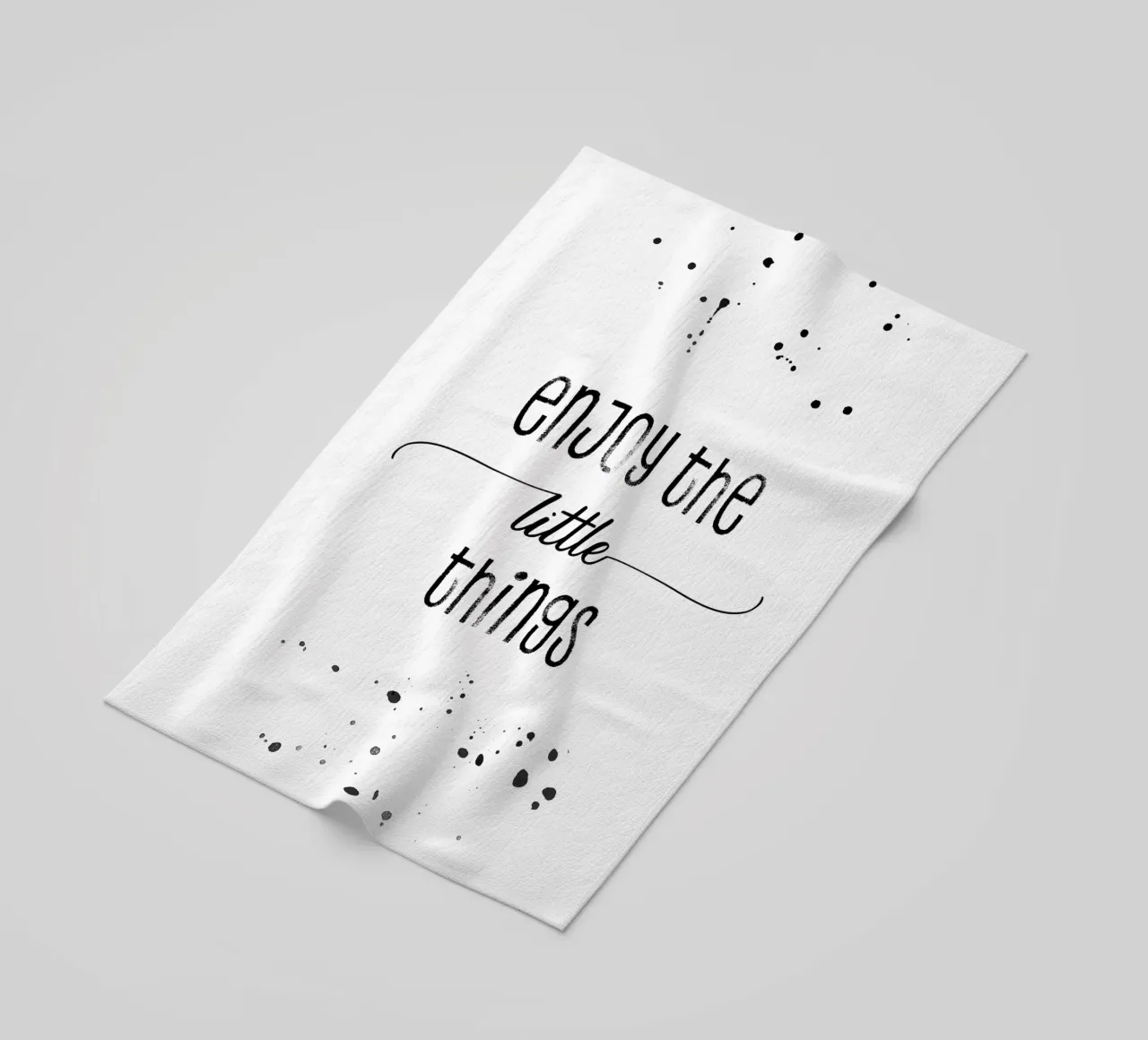 TEXT ART Enjoy the little things telo mare da Melanie Viola