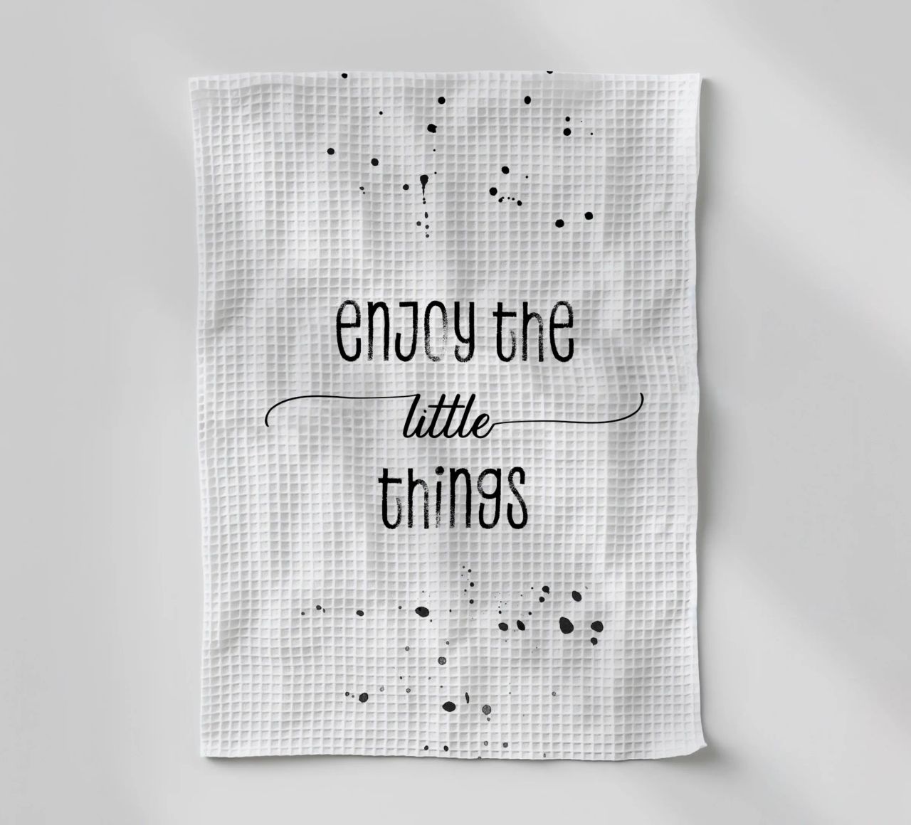 TEXT ART Enjoy the little things canovaccio da cucina da Melanie Viola