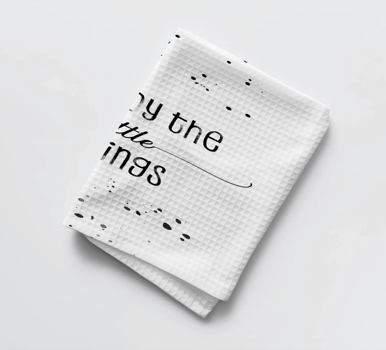 TEXT ART Enjoy the little things canovaccio da cucina da Melanie Viola