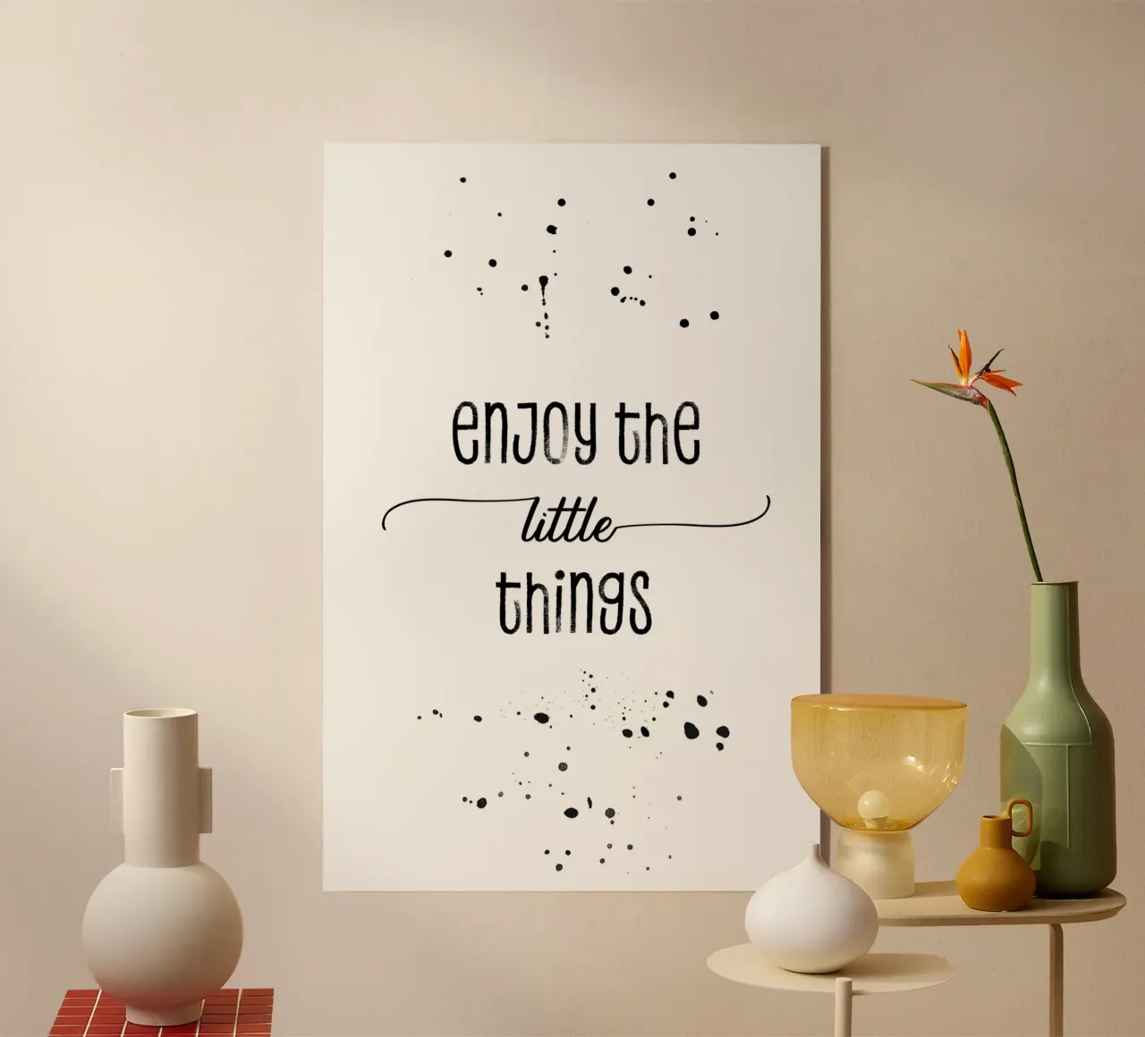 TEXT ART Enjoy the little things plexiglass da Melanie Viola