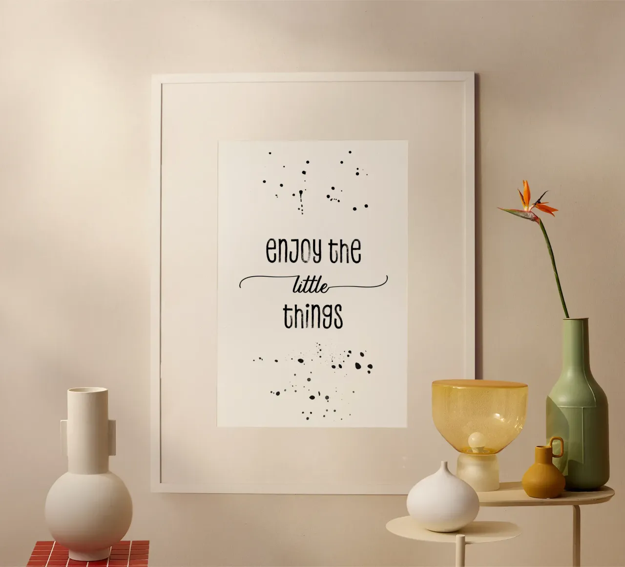 TEXT ART Enjoy the little things poster da Melanie Viola