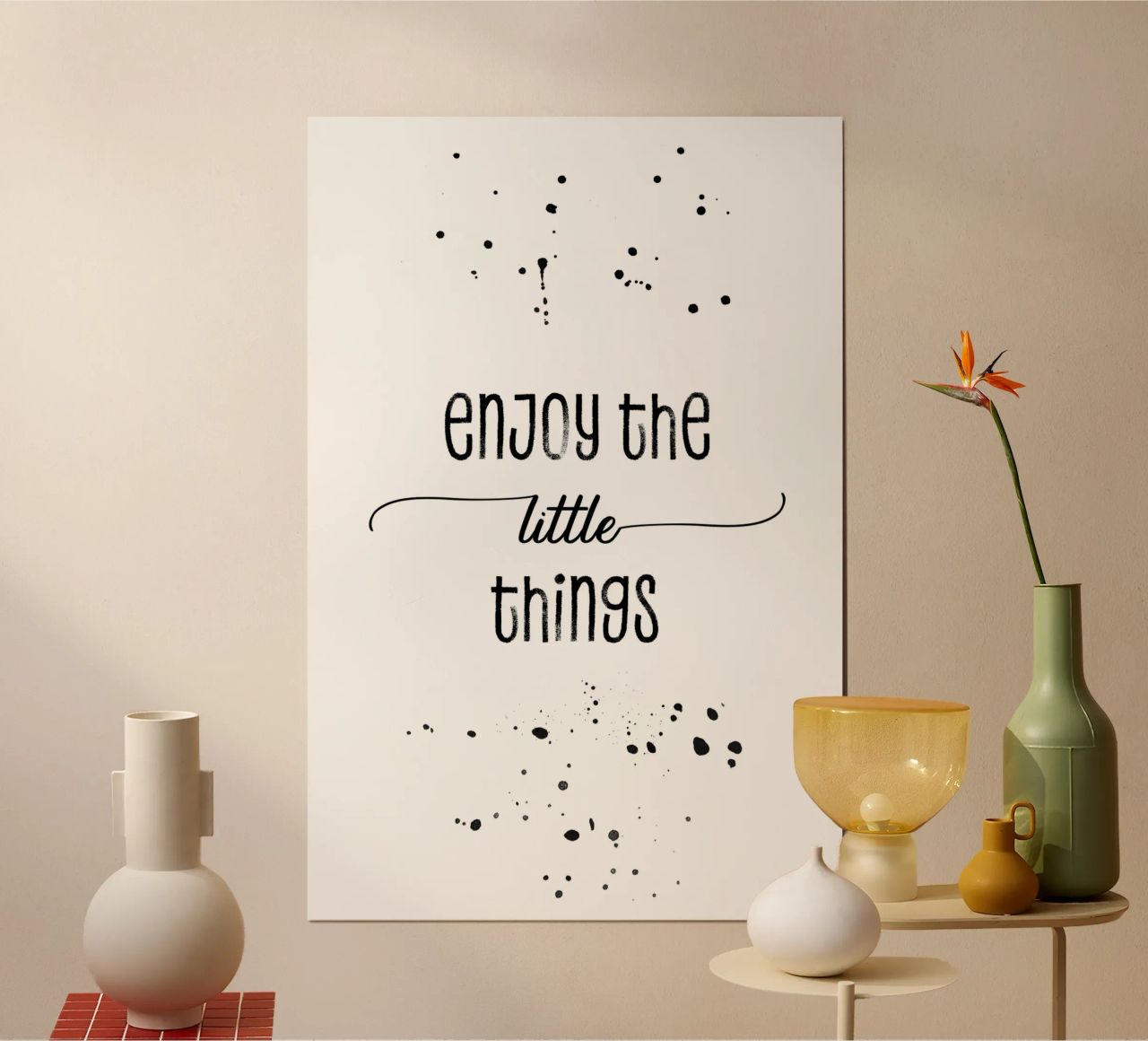 TEXT ART Enjoy the little things carta hahnemühle da Melanie Viola