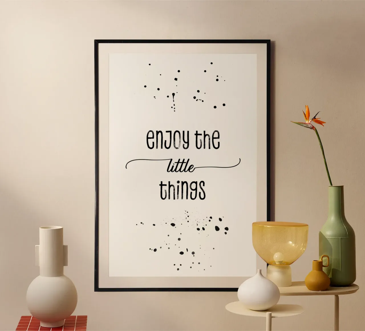TEXT ART Enjoy the little things poster da Melanie Viola