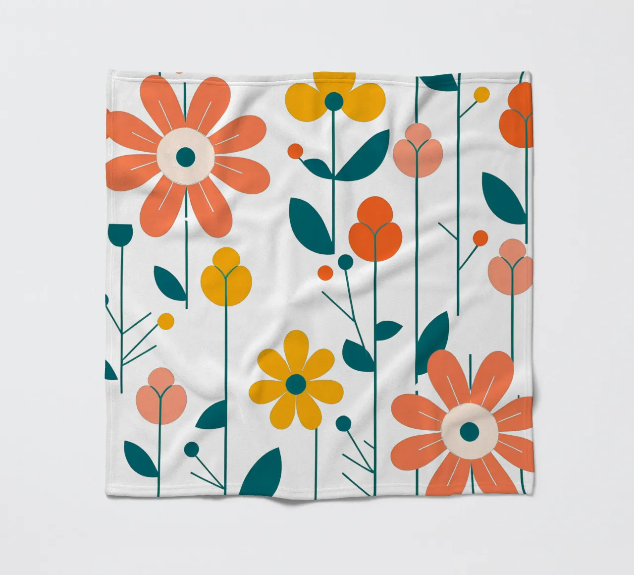Fleurs vintages 5 coperta in pile da Rezh creations