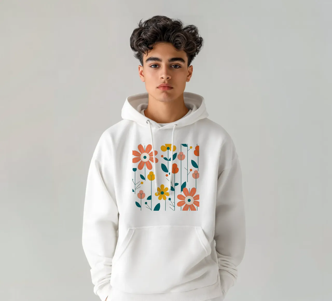 Fleurs vintages 5 felpa con cappuccio da Rezh creations