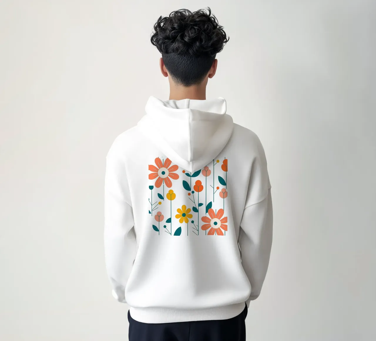 Fleurs vintages 5 felpa con cappuccio da Rezh creations