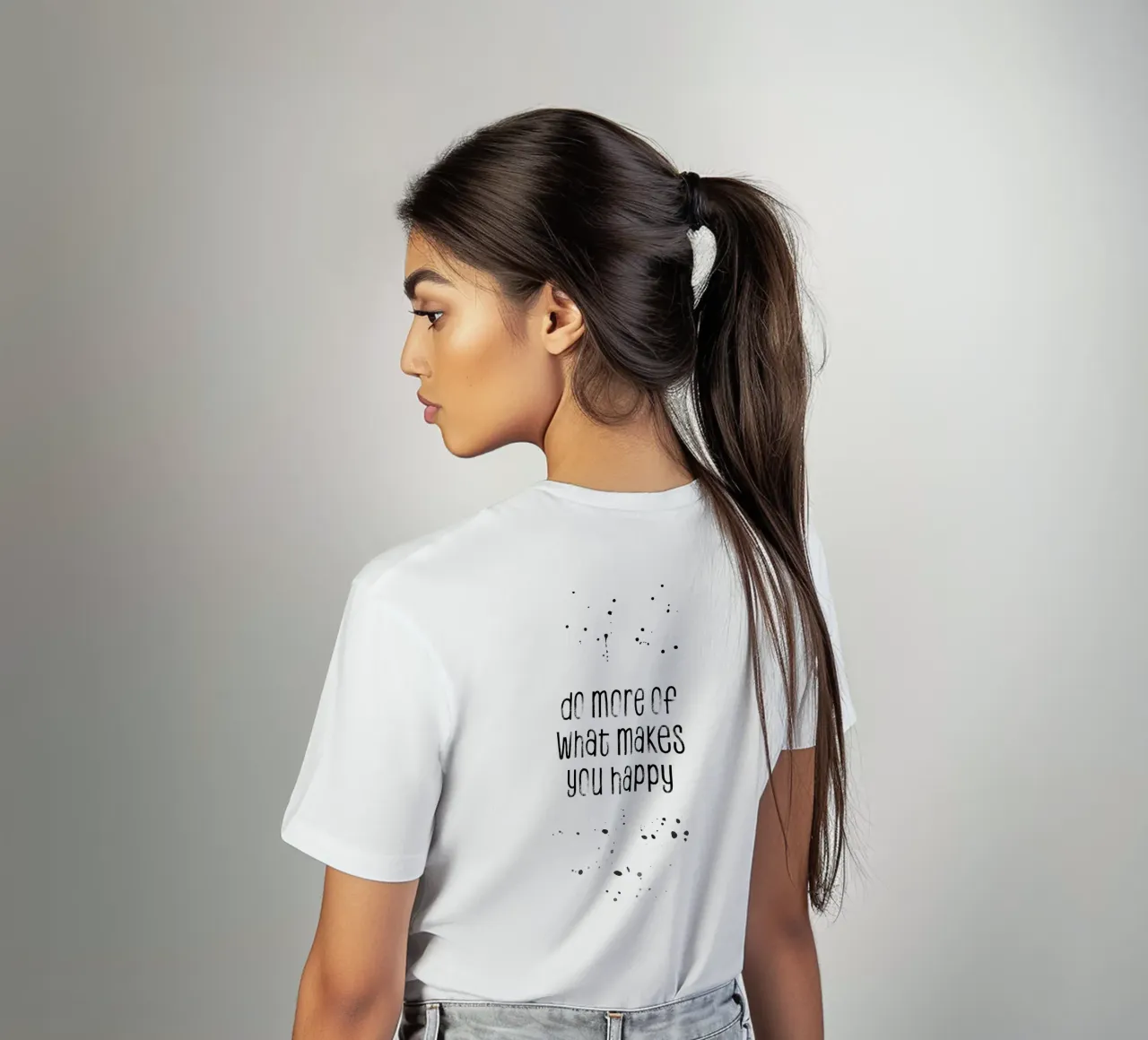 TEXT ART Do more of what makes you happy t-shirt da Melanie Viola