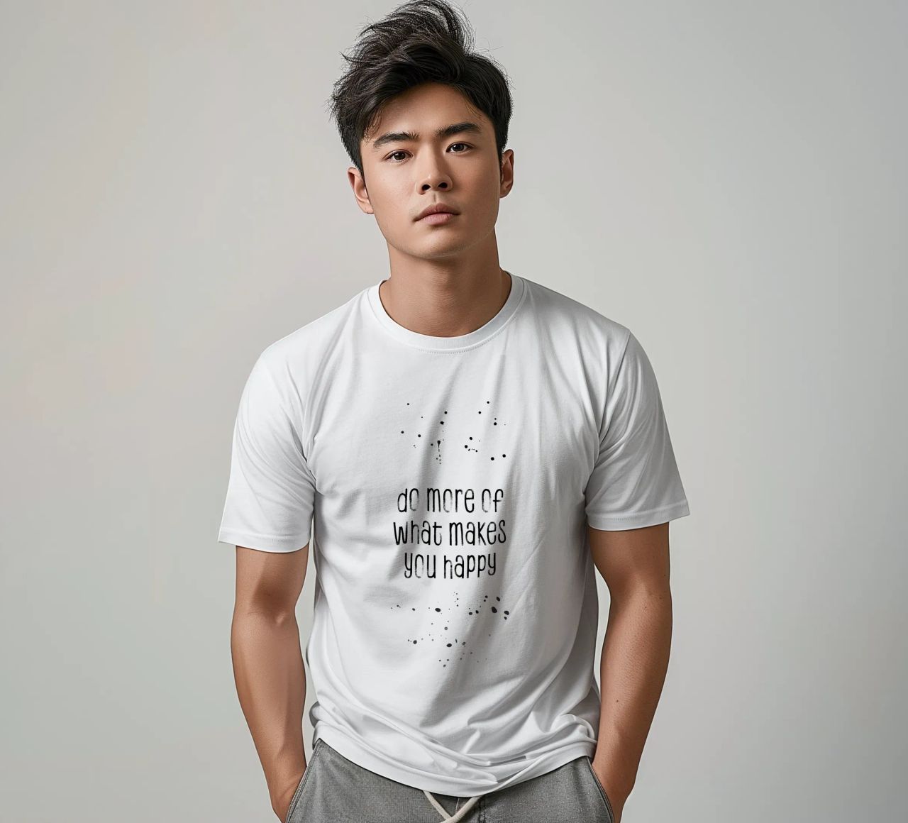 TEXT ART Do more of what makes you happy t-shirt da Melanie Viola