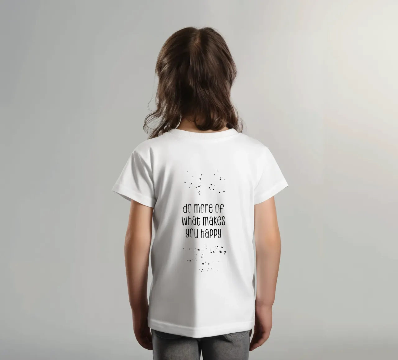 TEXT ART Do more of what makes you happy t-shirt bambini da Melanie Viola