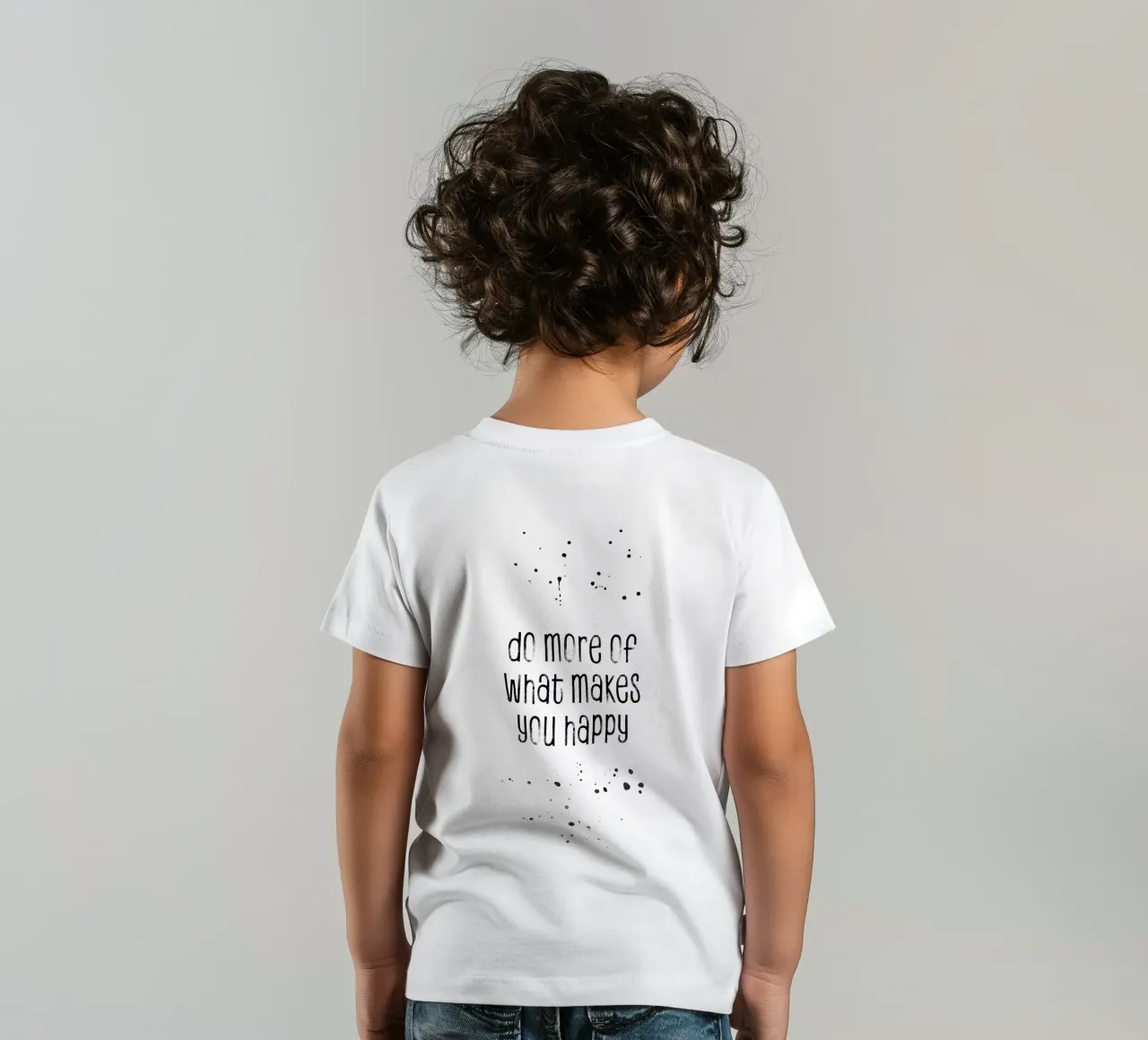 TEXT ART Do more of what makes you happy t-shirt bambini da Melanie Viola