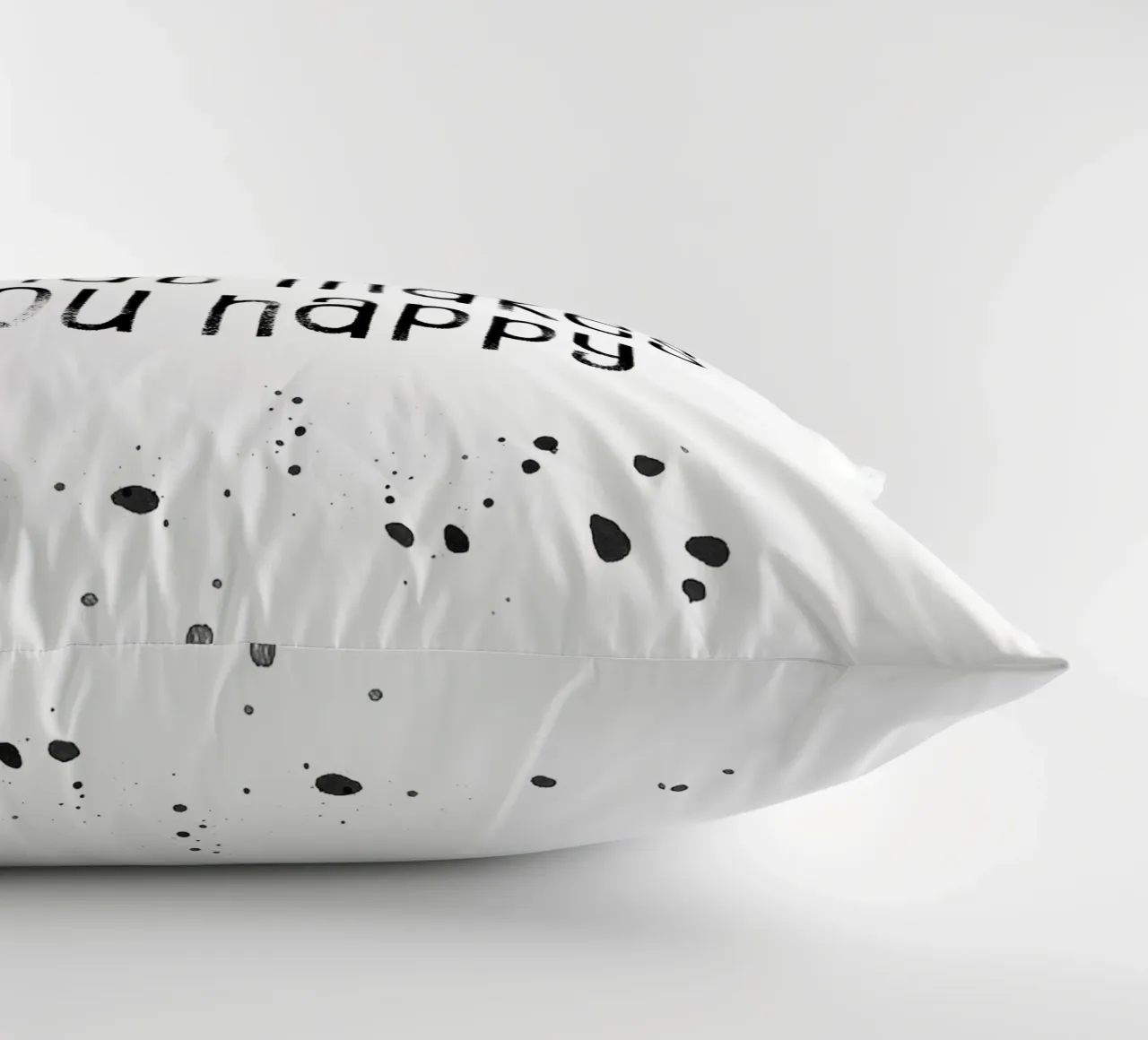 TEXT ART Do more of what makes you happy Kissen von Melanie Viola