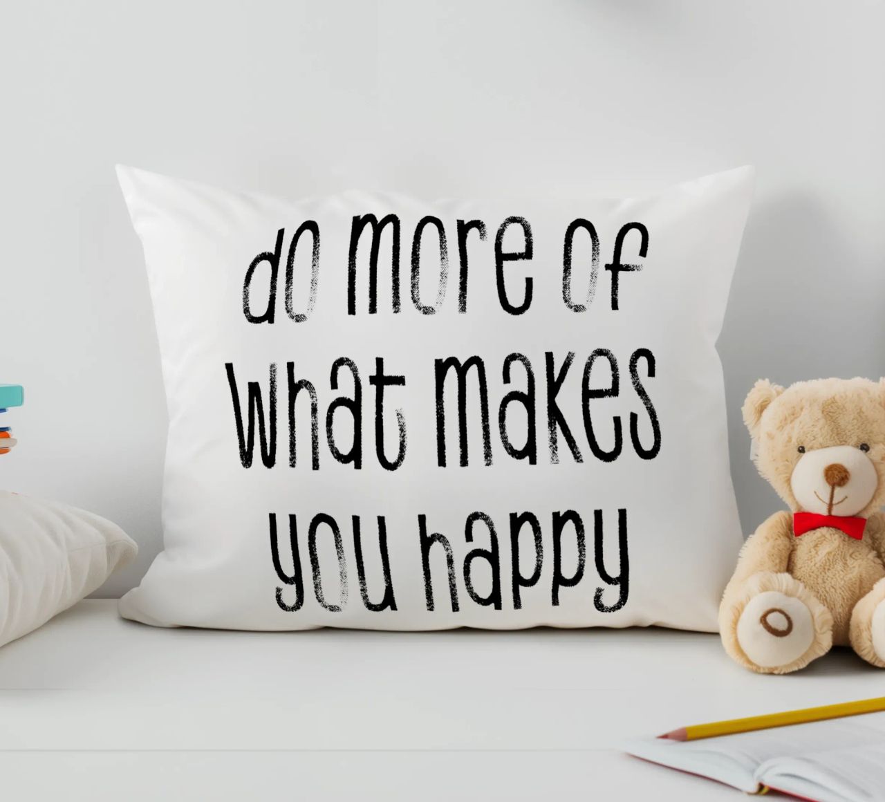 TEXT ART Do more of what makes you happy cuscino da Melanie Viola