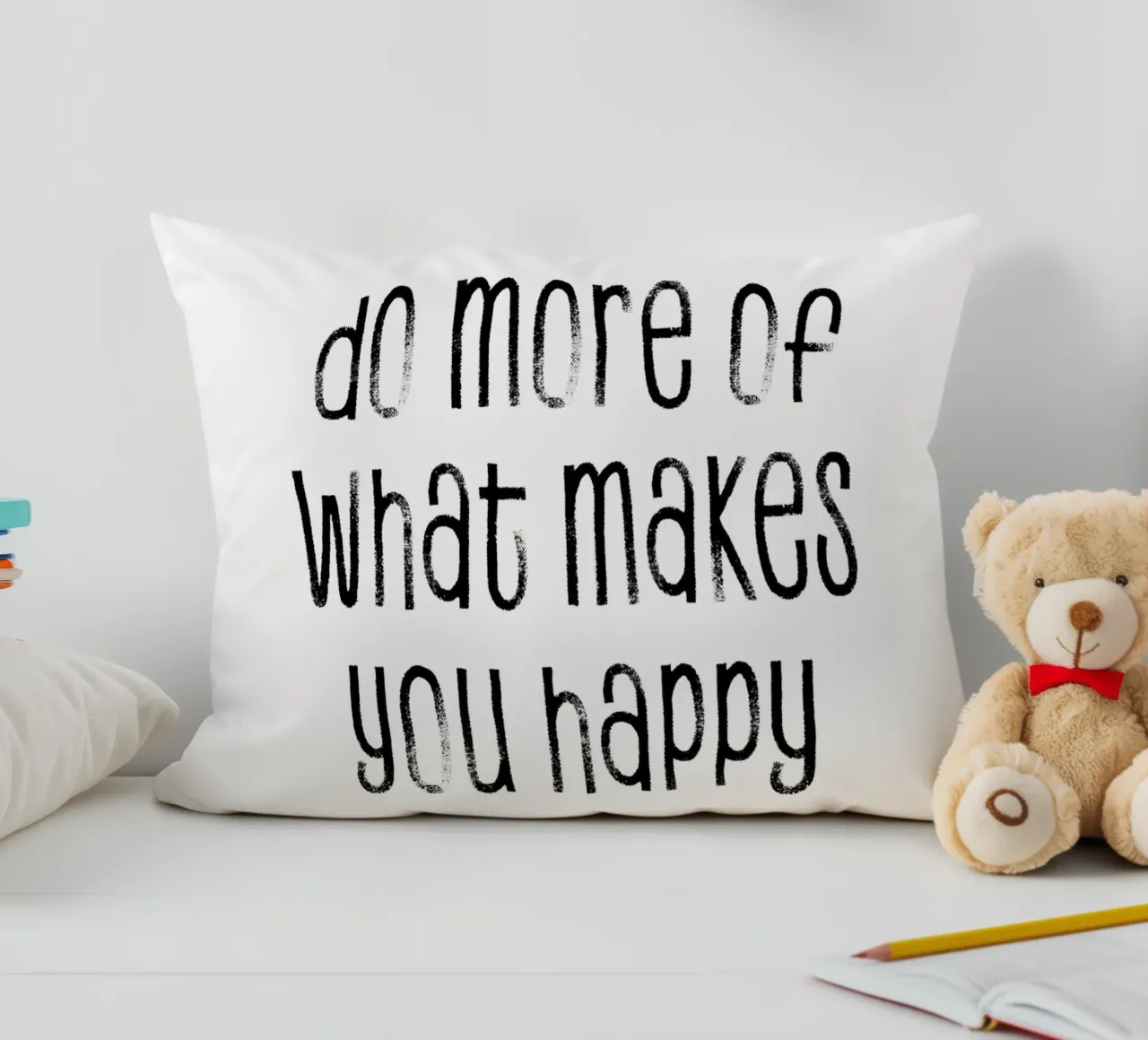 TEXT ART Do more of what makes you happy cuscino da Melanie Viola
