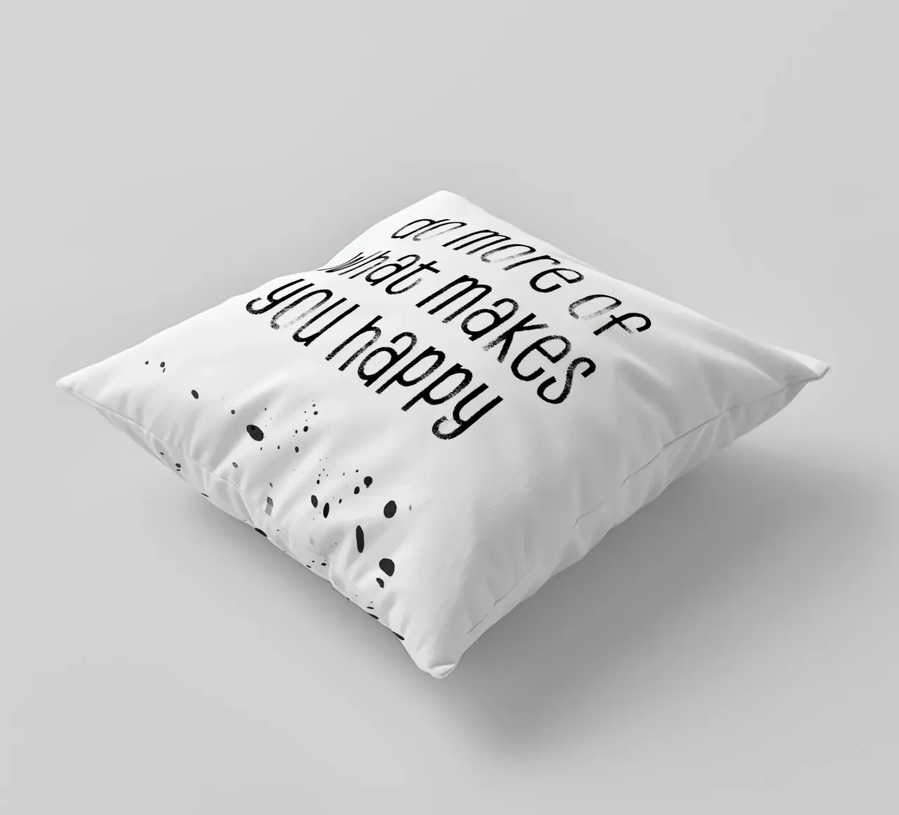 TEXT ART Do more of what makes you happy Kissen von Melanie Viola
