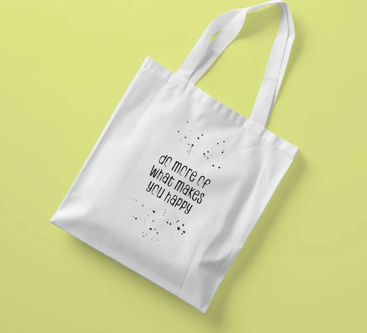 TEXT ART Do more of what makes you happy borsa in juta da Melanie Viola
