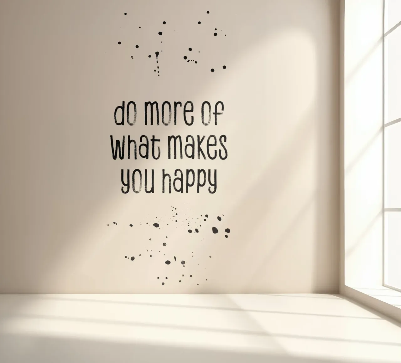TEXT ART Do more of what makes you happy fotobehang van Melanie Viola