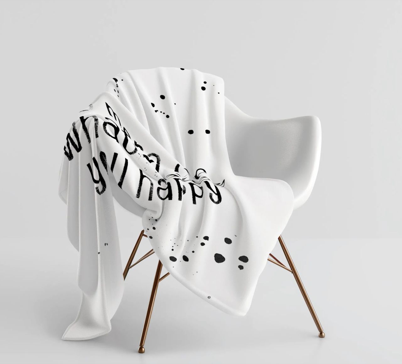 TEXT ART Do more of what makes you happy coperta in pile da Melanie Viola