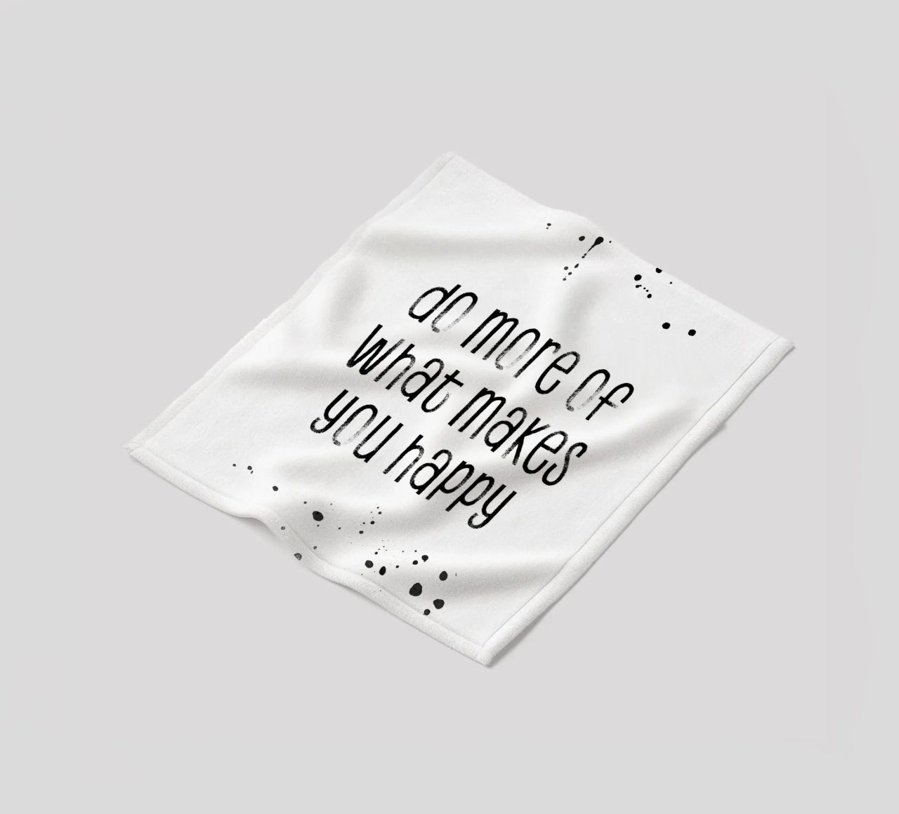 TEXT ART Do more of what makes you happy coperta in pile da Melanie Viola