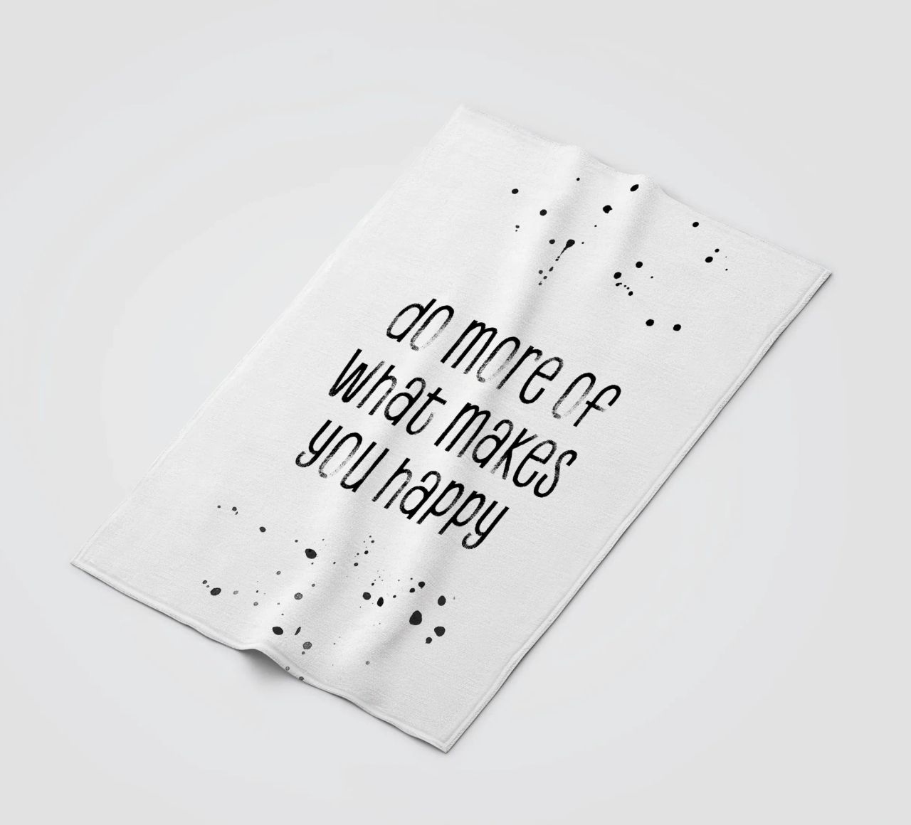 TEXT ART Do more of what makes you happy coperta in pile da Melanie Viola