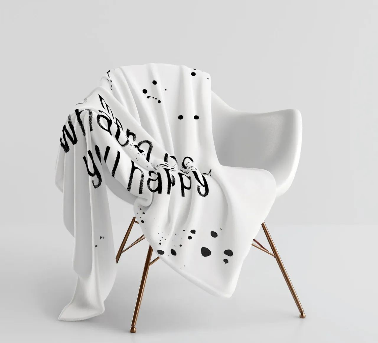 TEXT ART Do more of what makes you happy coperta in pile da Melanie Viola