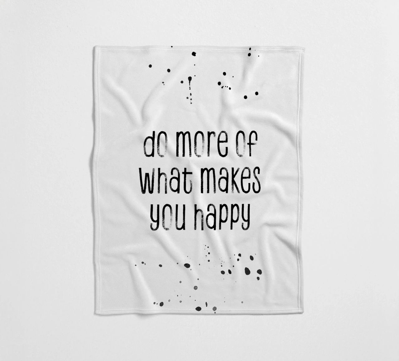 TEXT ART Do more of what makes you happy coperta in pile da Melanie Viola