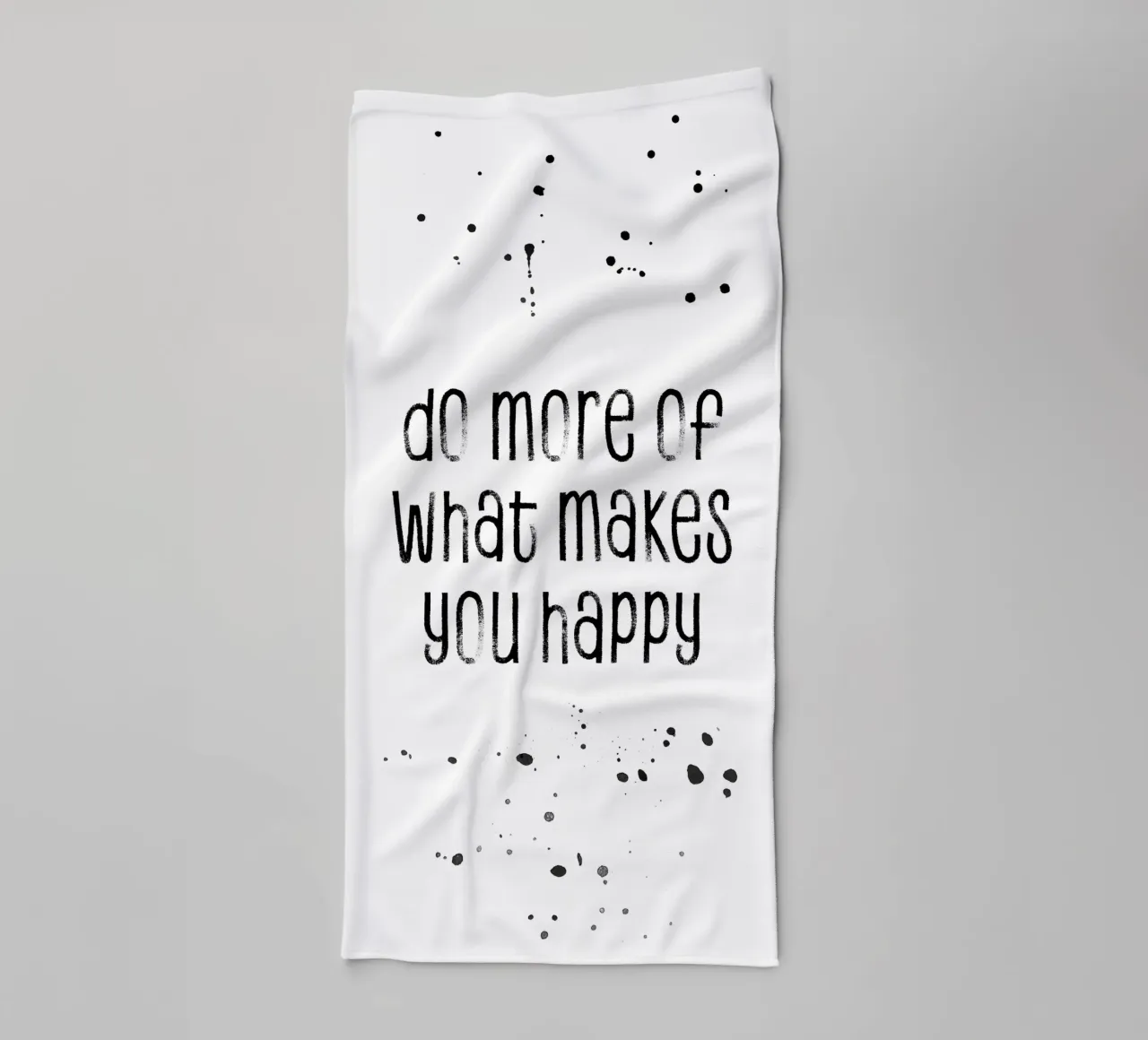 TEXT ART Do more of what makes you happy asciugamano da bagno da Melanie Viola
