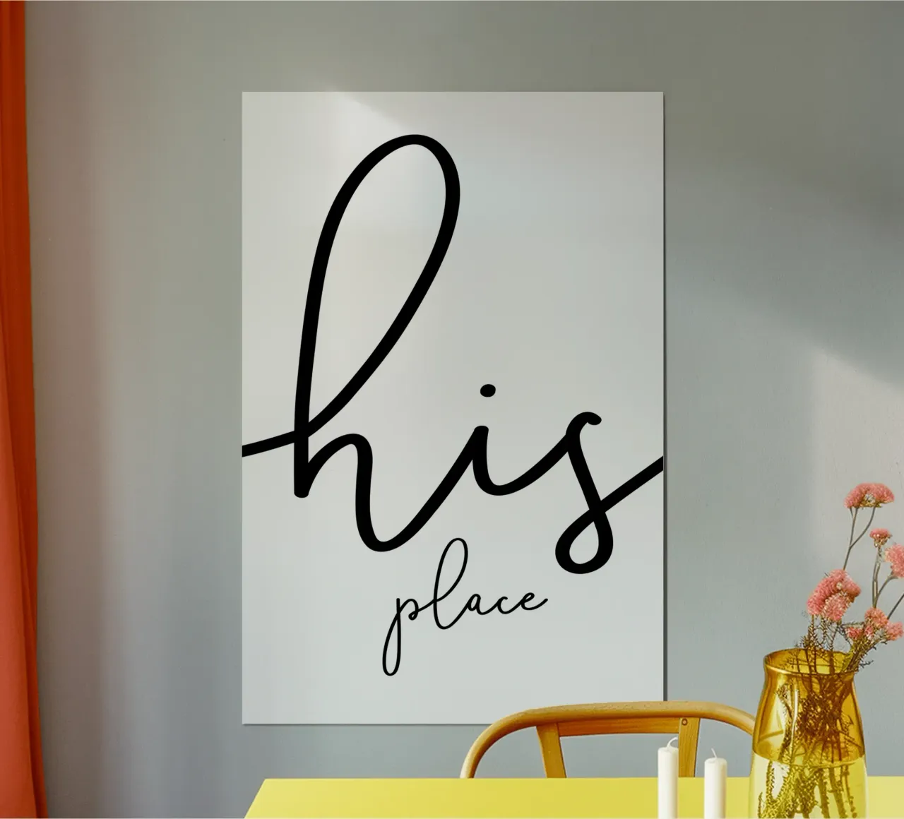 Il suo posto - il suo posto per essere felice poster con telaio in plastica da Melanie Viola