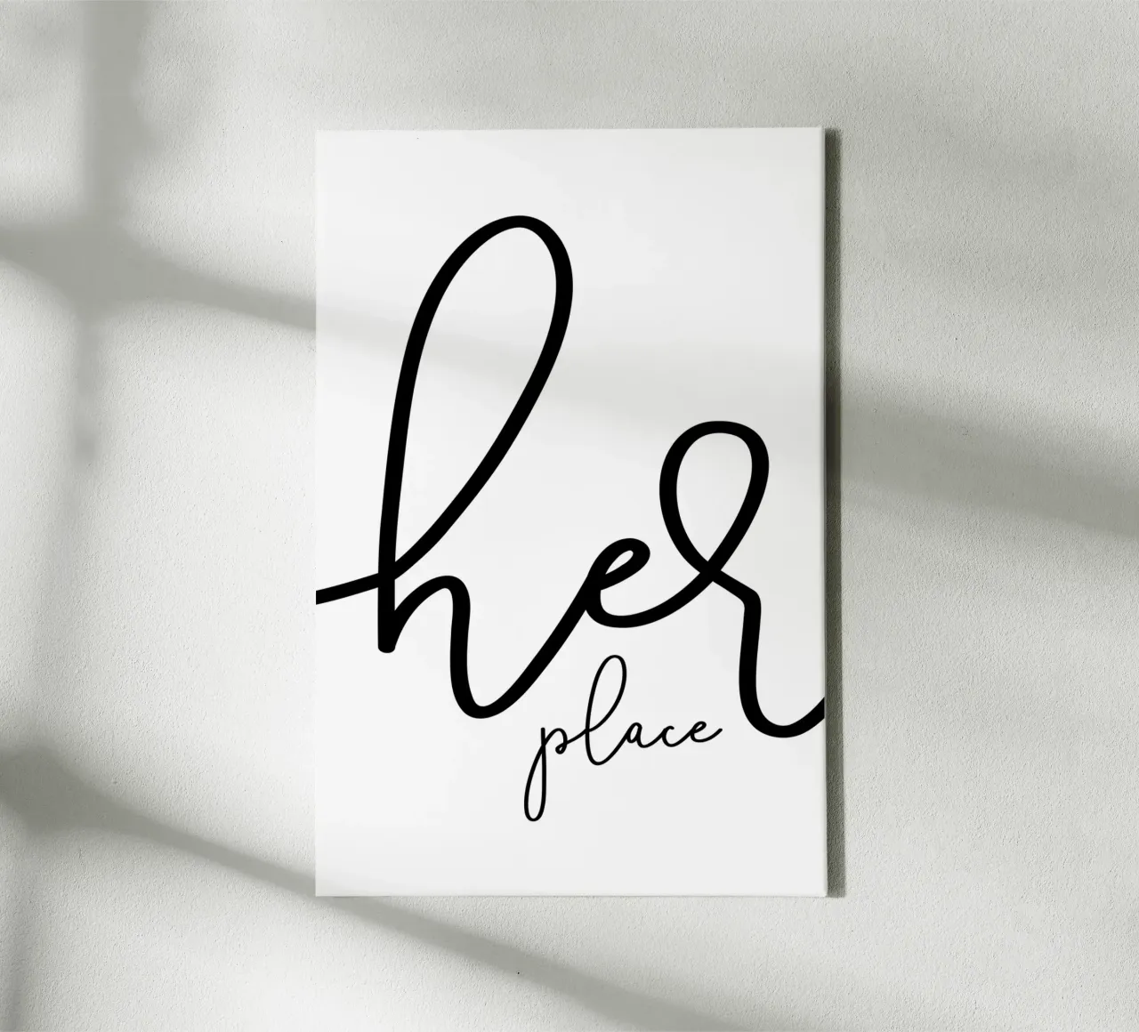 Your space - your own place to be happy canvas with Floater frame by Melanie Viola