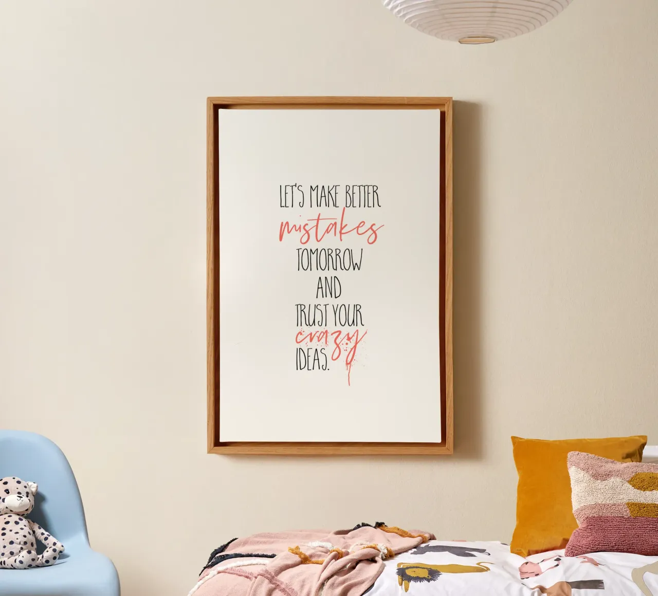 Make better mistakes tomorrow canvas by Melanie Viola