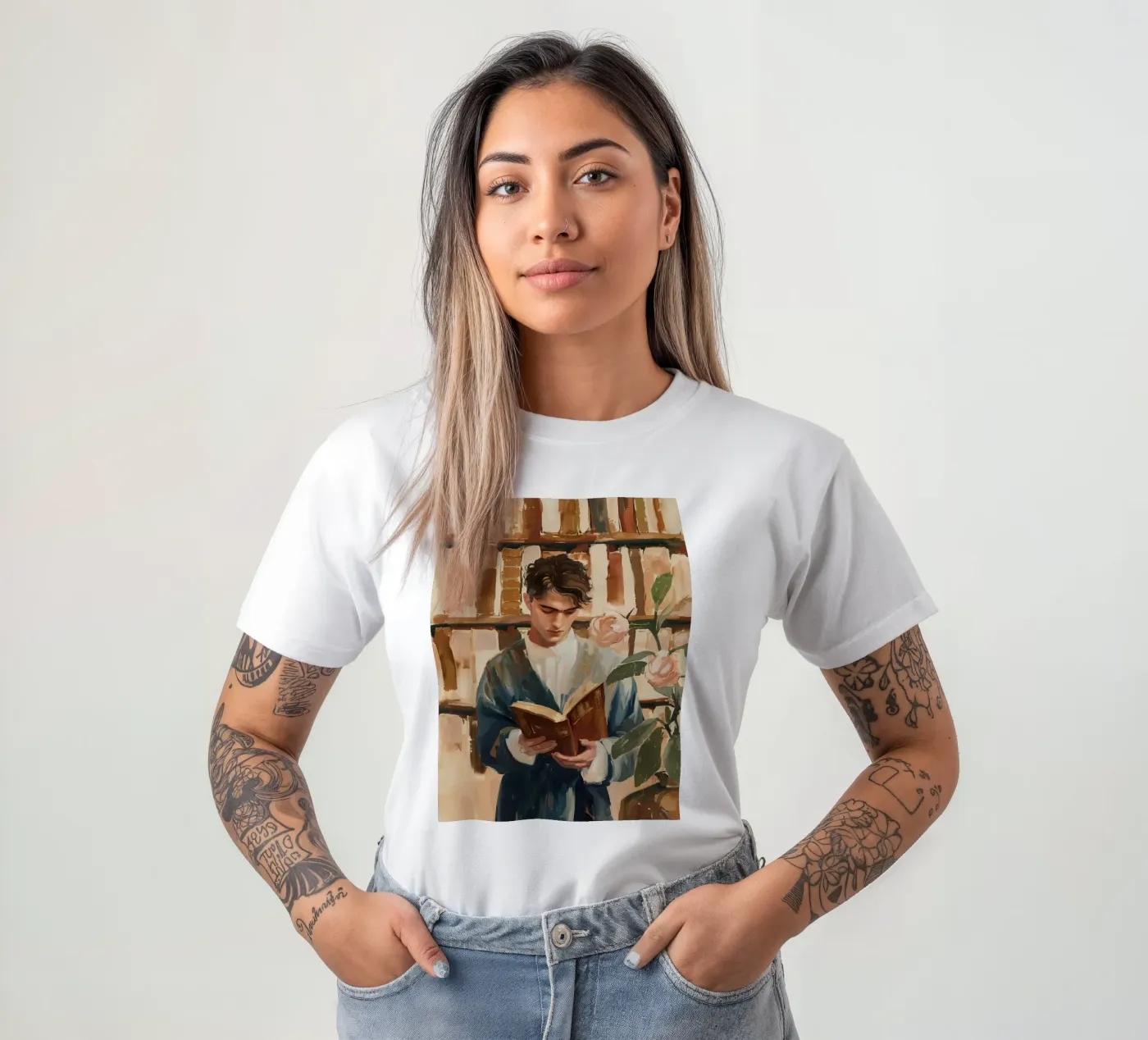 The Quiet Reader t-shirt da Freya
