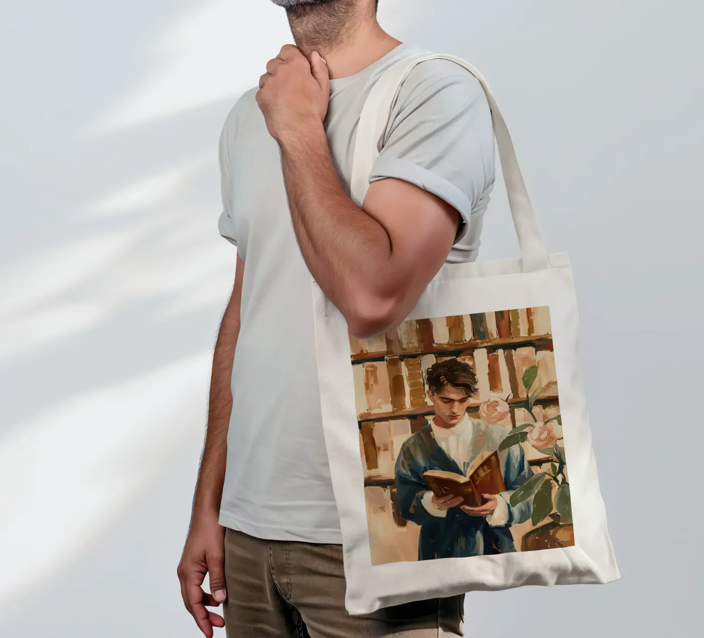 The Quiet Reader tote bag by Freya