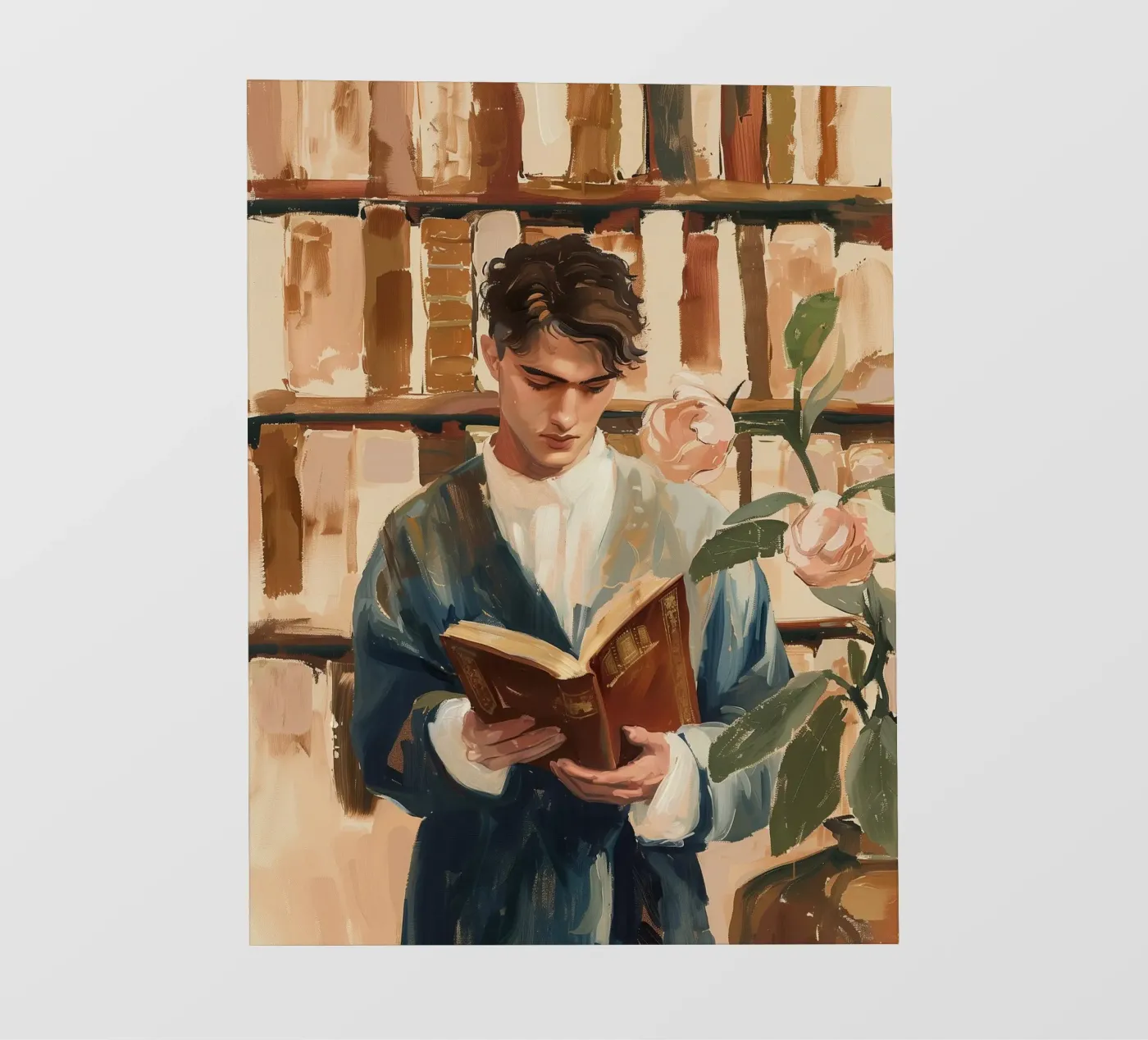 The Quiet Reader fotobehang van Freya