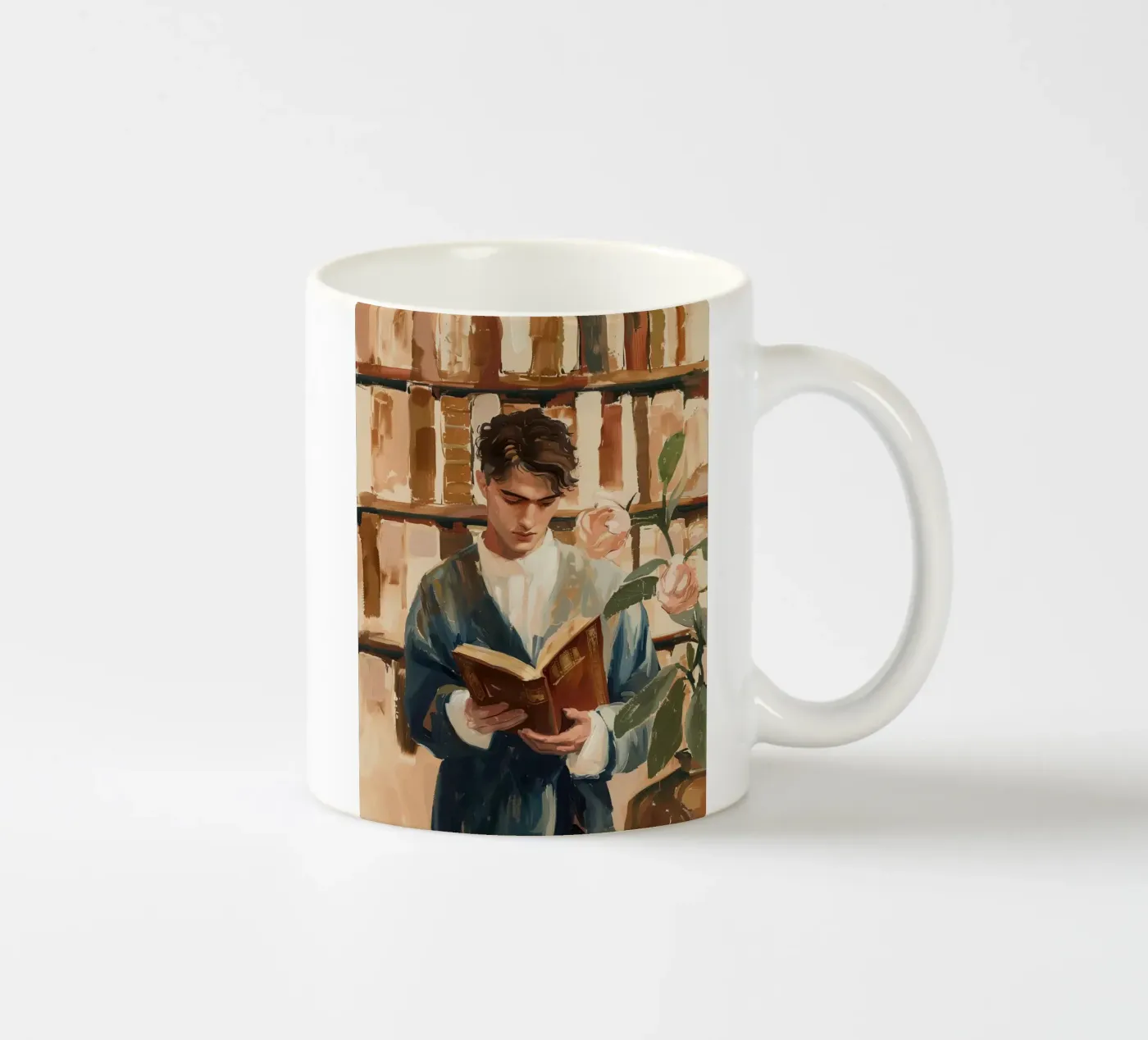 The Quiet Reader ceramic mug by Freya