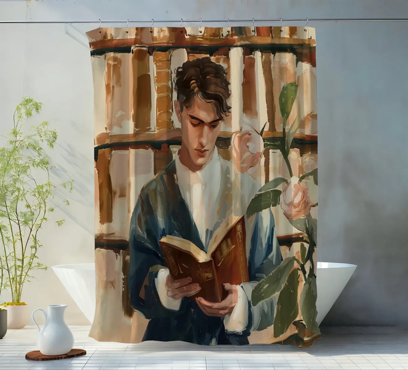 The Quiet Reader douchegordijn van Freya