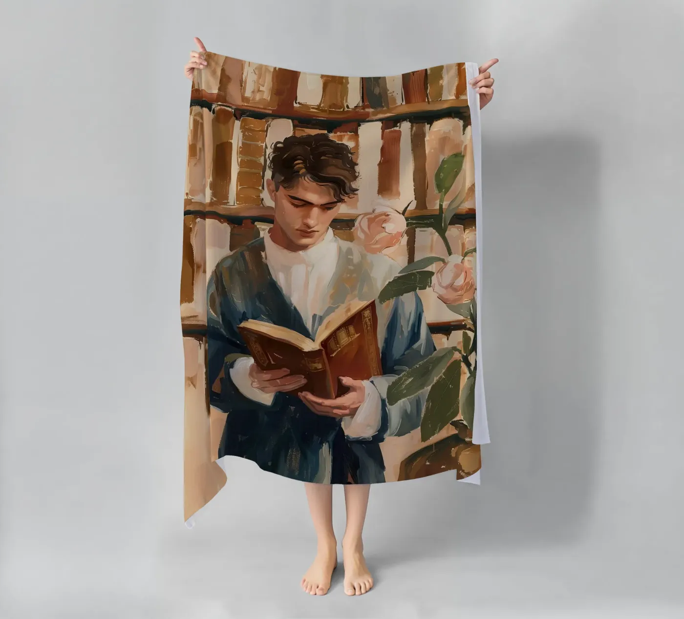 The Quiet Reader strandhanddoek van Freya