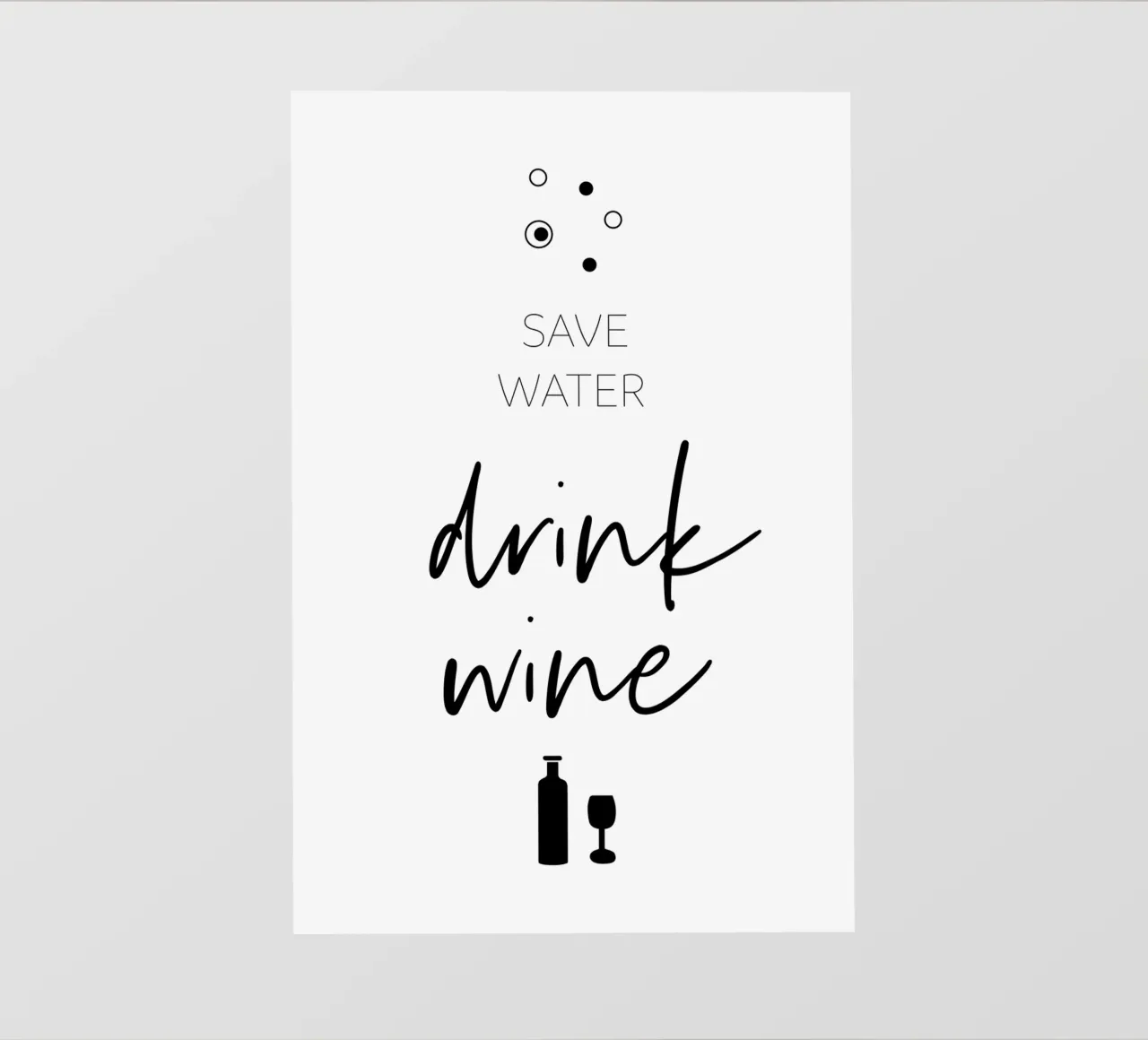 Risparmiare acqua, bere vino telo in pvc da Melanie Viola