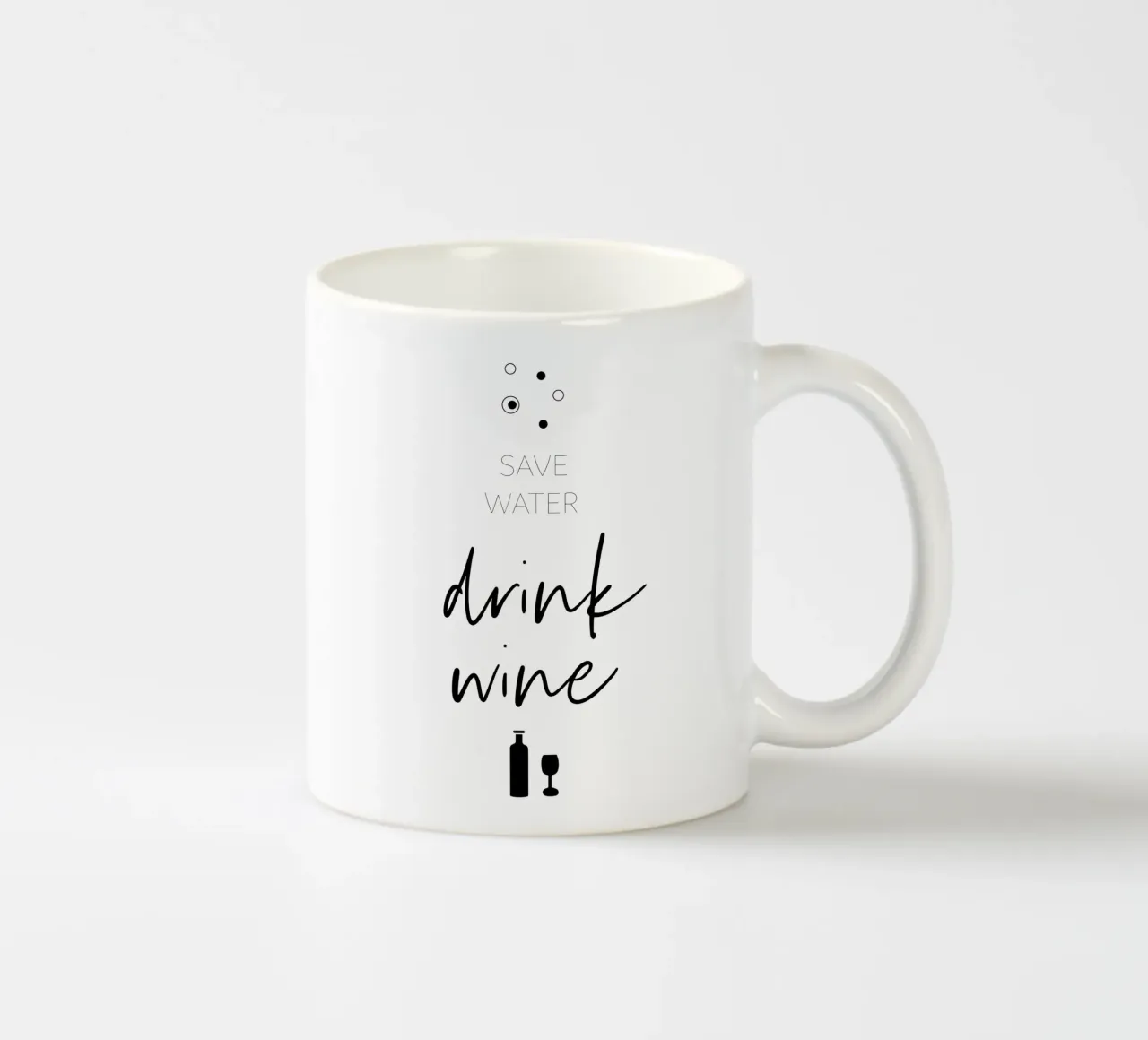 Risparmiare acqua, bere vino tazza in ceramica da Melanie Viola